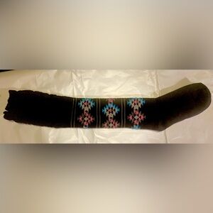 Patterned Black Socks